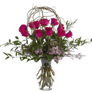 Classic Urn Vase made from glass to display your fresh flowers